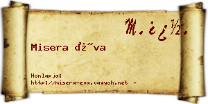 Misera Éva névjegykártya